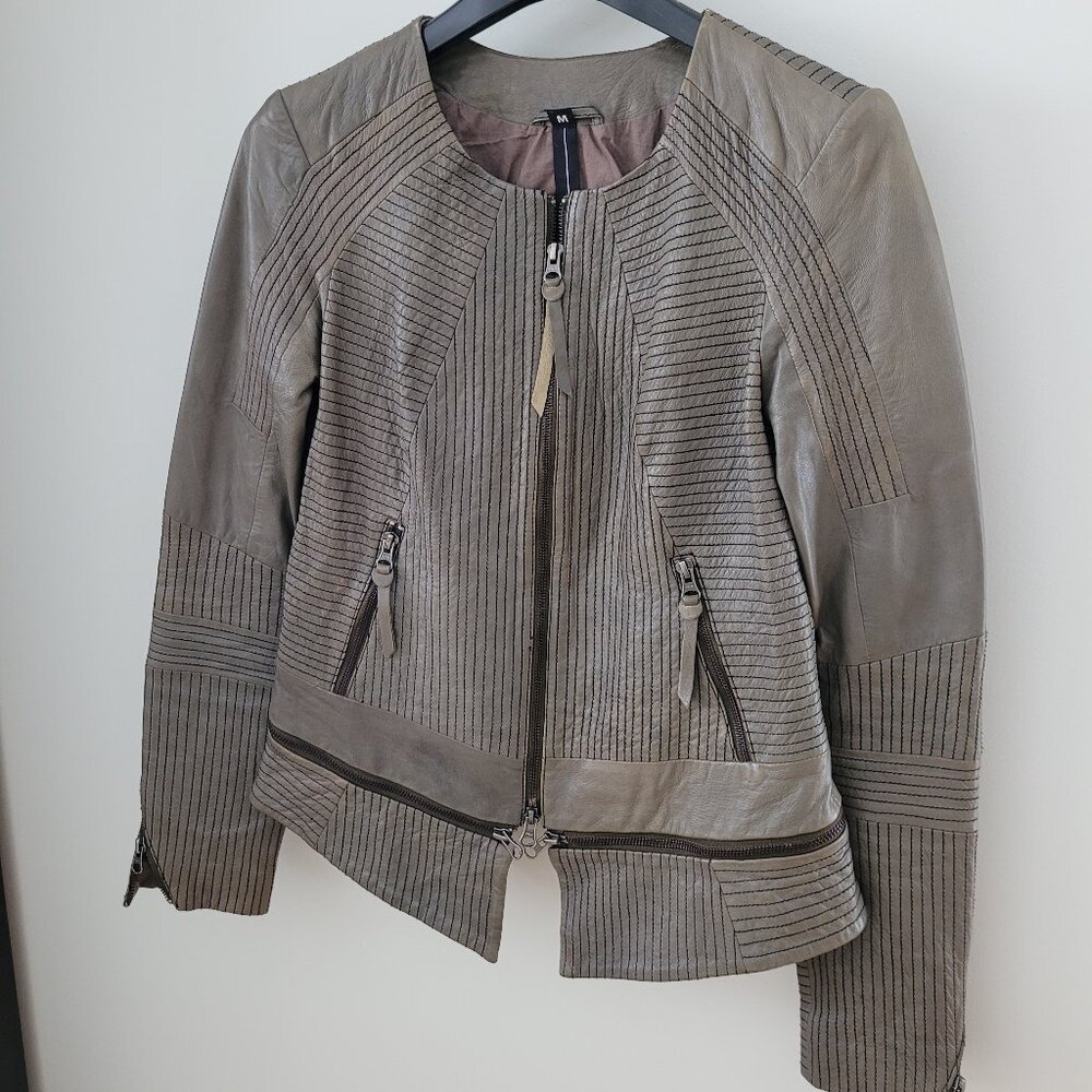ImprovD Lamb Leather Moto Jacket